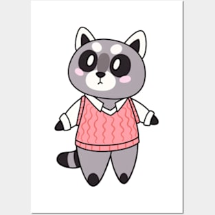 Chibi Raccoon Critter Posters and Art